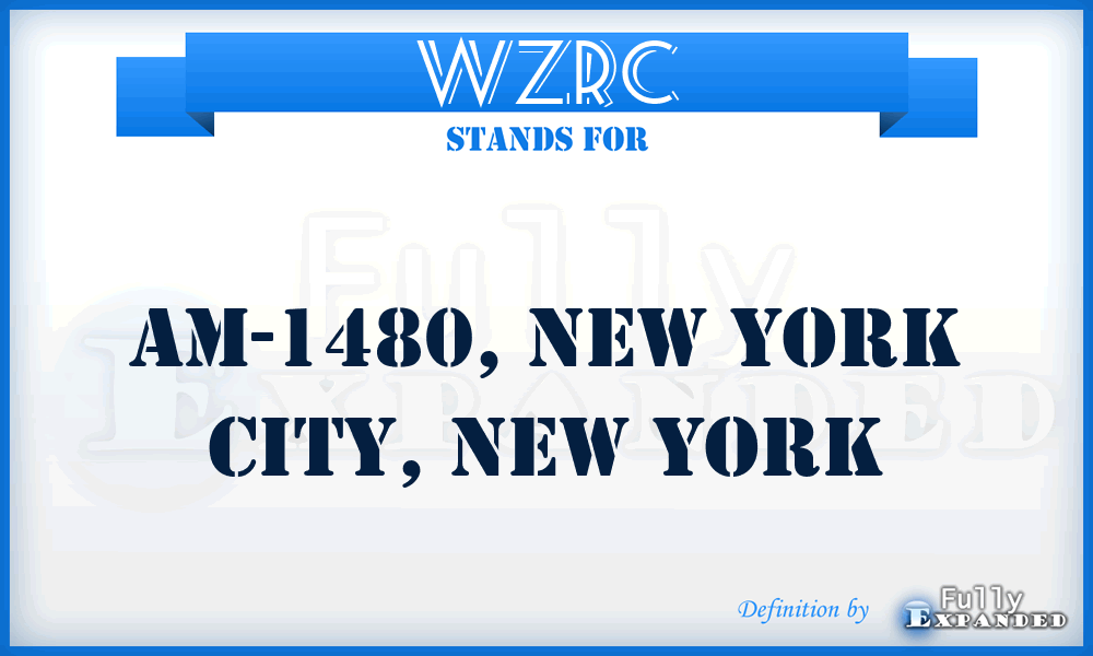 WZRC - AM-1480, New York City, New York