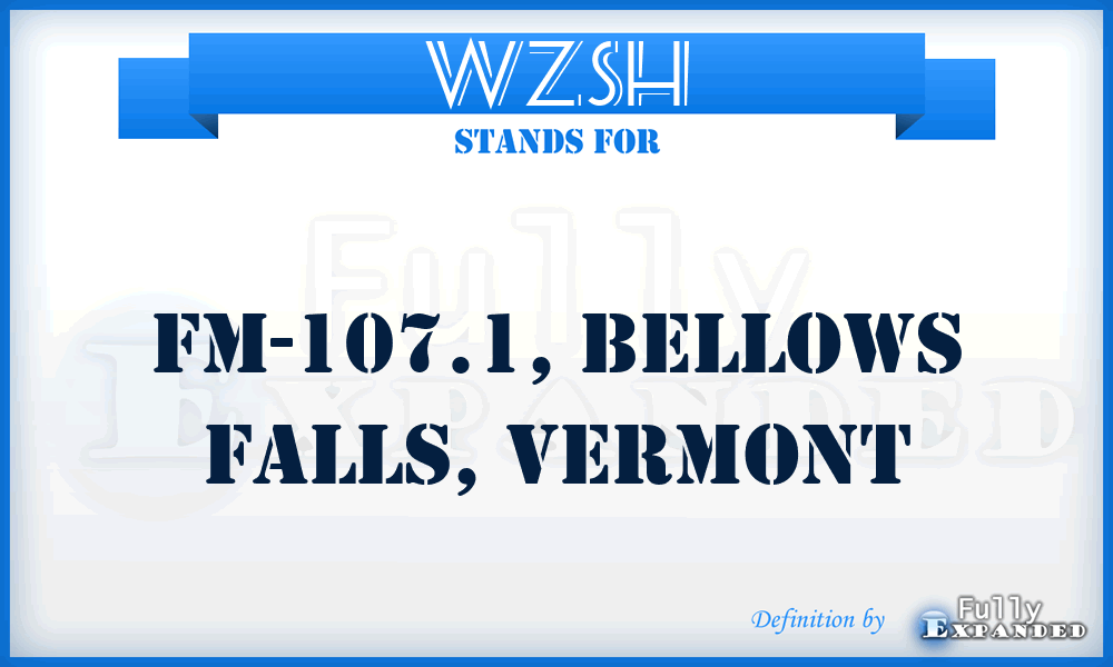 WZSH - FM-107.1, Bellows Falls, Vermont
