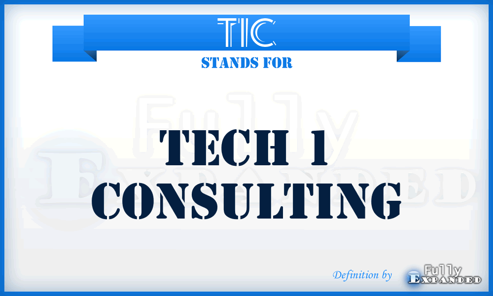 T1C - Tech 1 Consulting