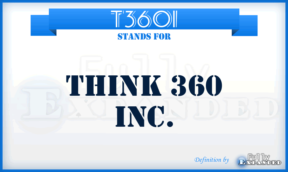 T360I - Think 360 Inc.