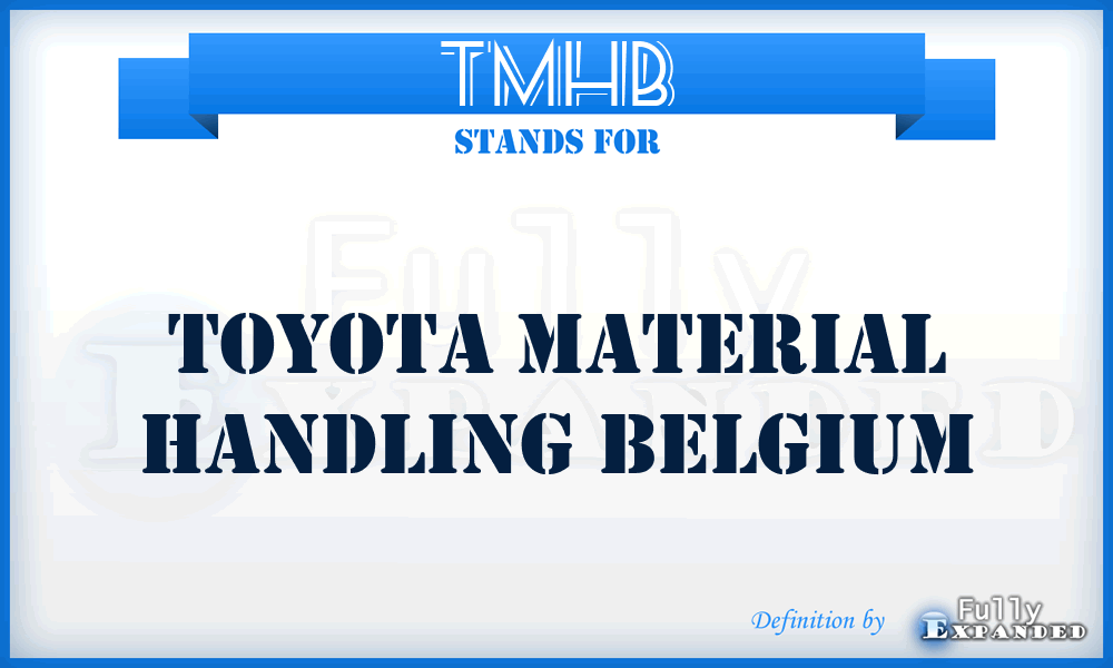 TMHB - Toyota Material Handling Belgium