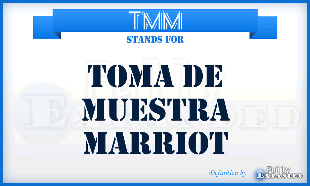 TMM - Toma de Muestra Marriot