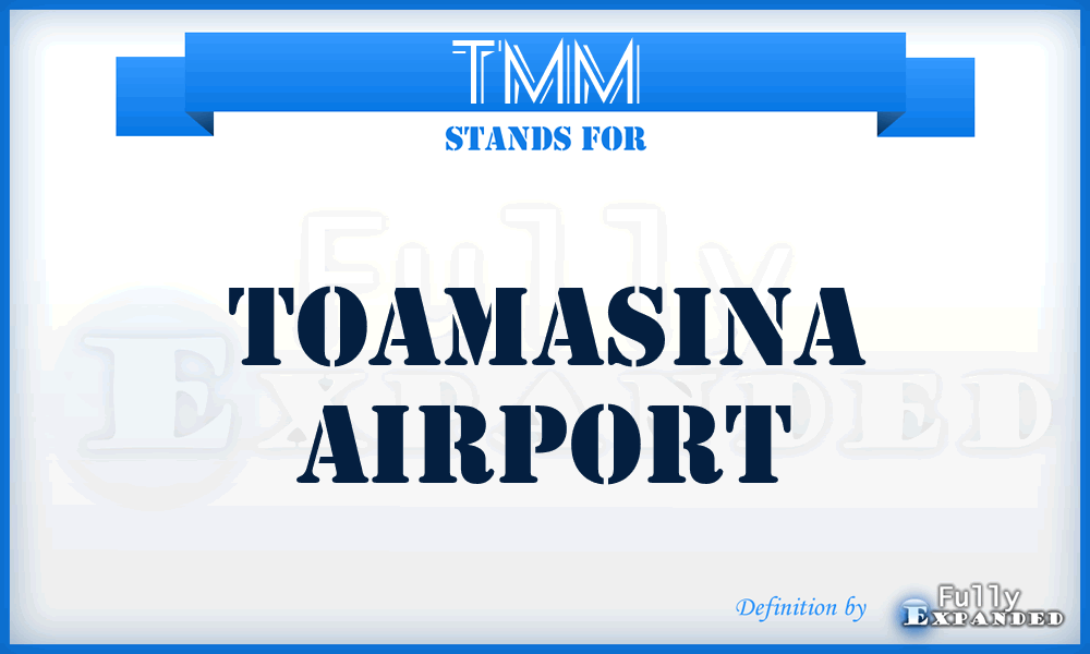 TMM - Toamasina airport