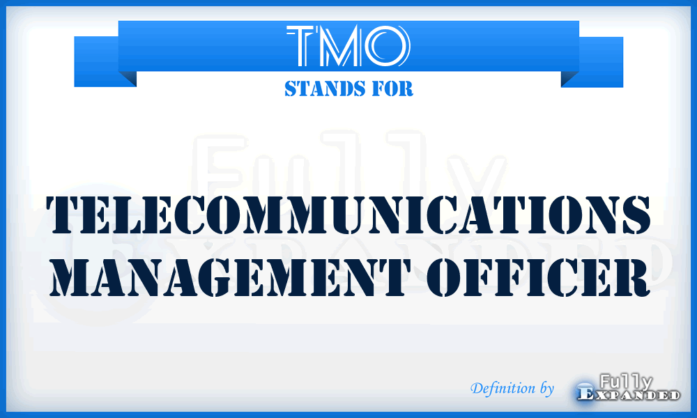 TMO - Telecommunications Management Officer
