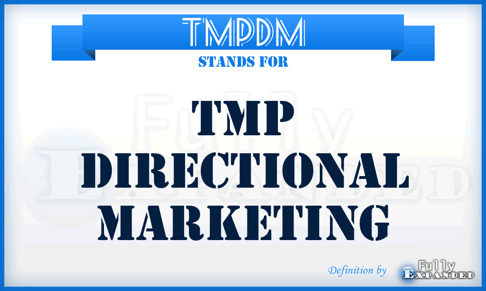 TMPDM - TMP Directional Marketing