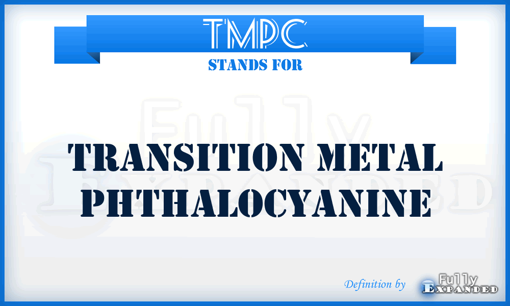 TMPc - transition metal phthalocyanine