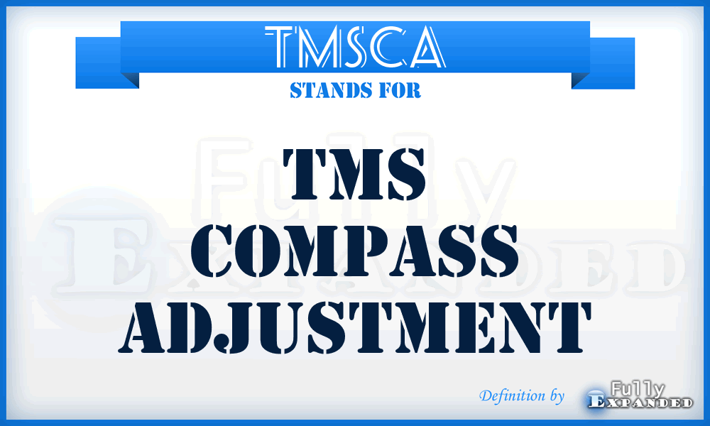 TMSCA - TMS Compass Adjustment