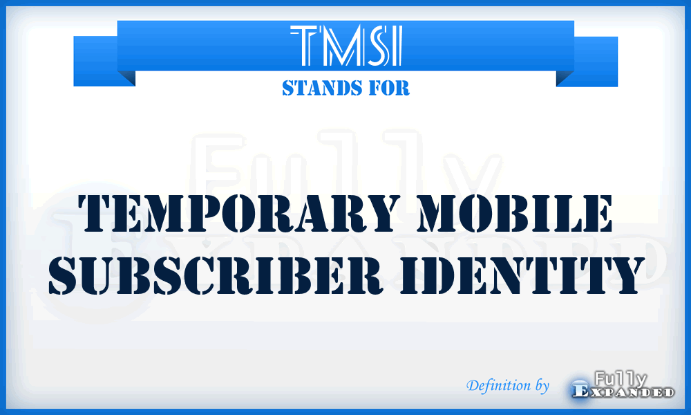 TMSI - Temporary Mobile Subscriber Identity