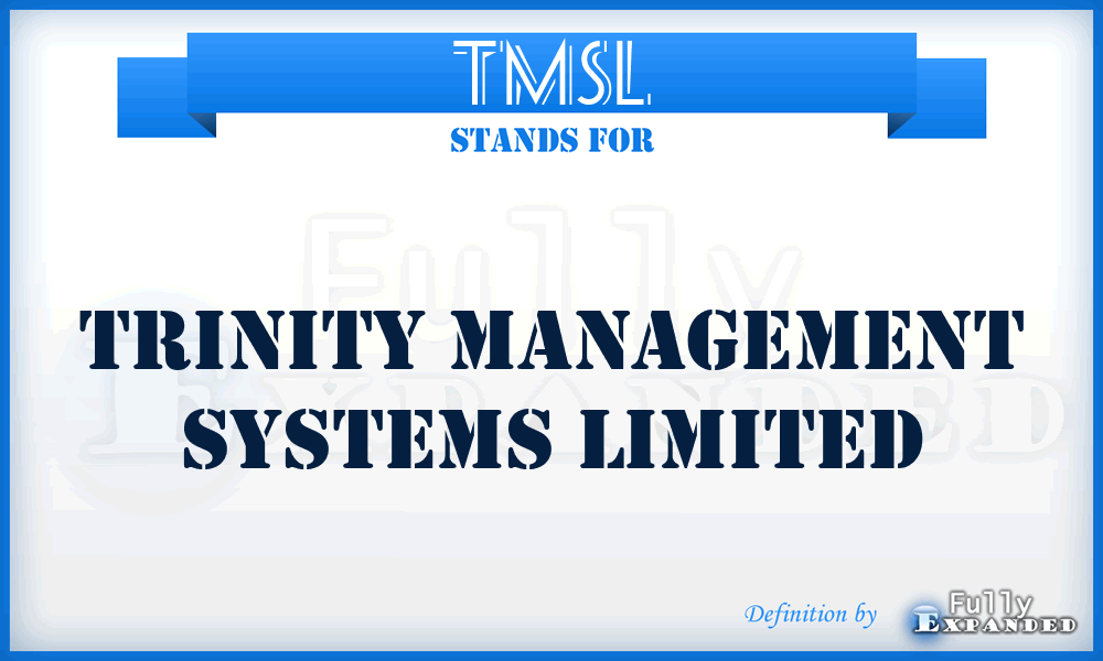 TMSL - Trinity Management Systems Limited