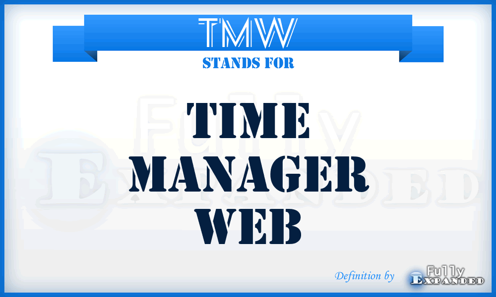 TMW - Time Manager Web