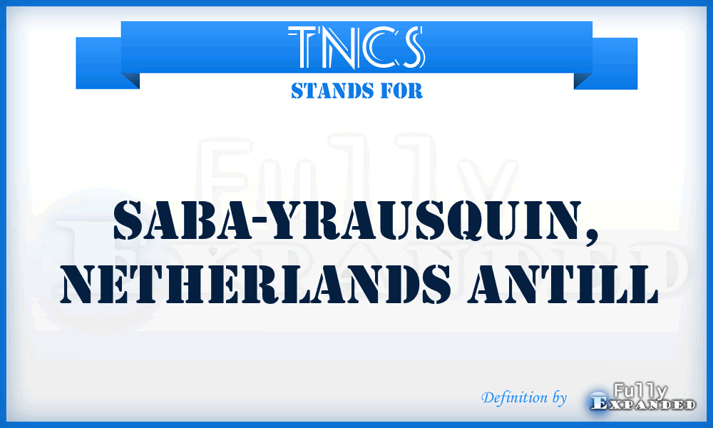TNCS - Saba-Yrausquin, Netherlands Antill
