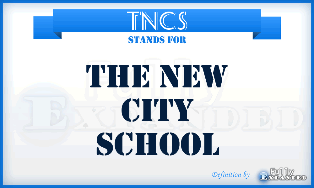 TNCS - The New City School
