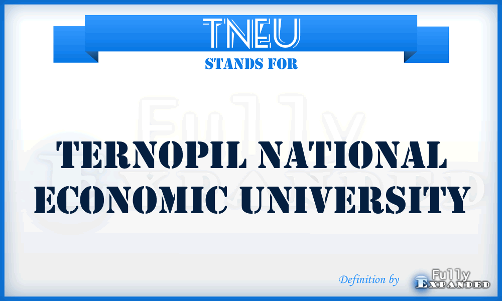 TNEU - Ternopil National Economic University