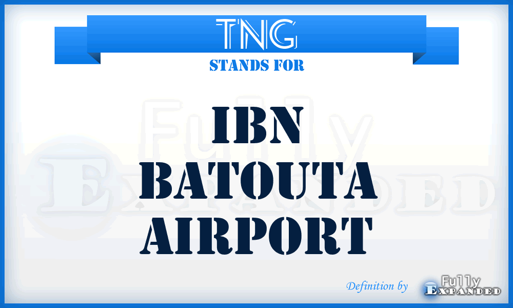 TNG - Ibn Batouta airport