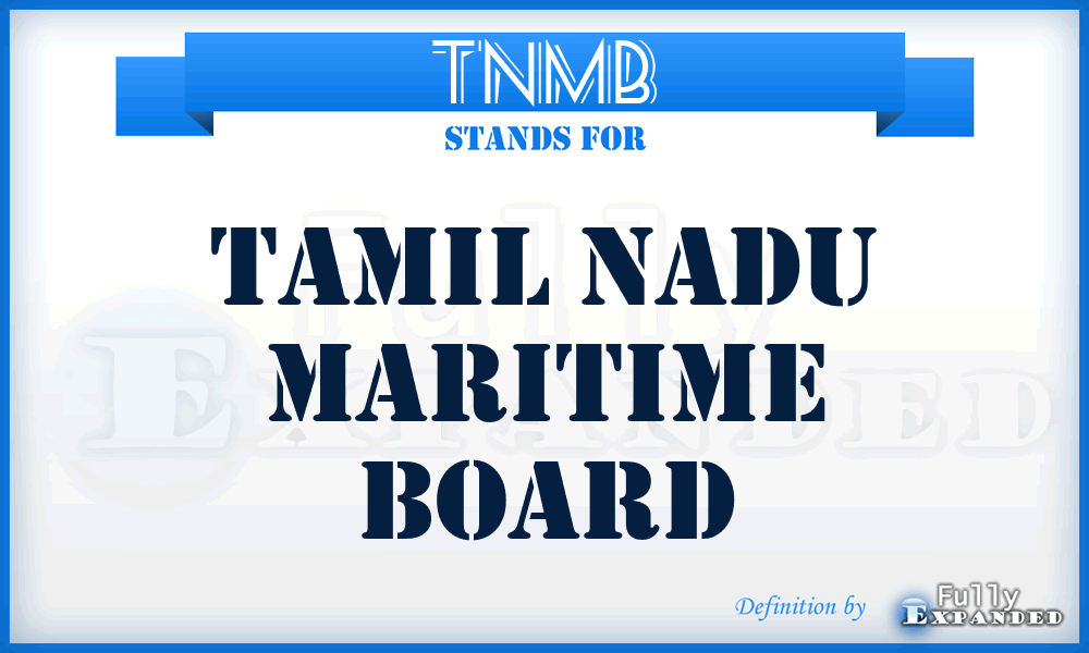 TNMB - Tamil Nadu Maritime Board