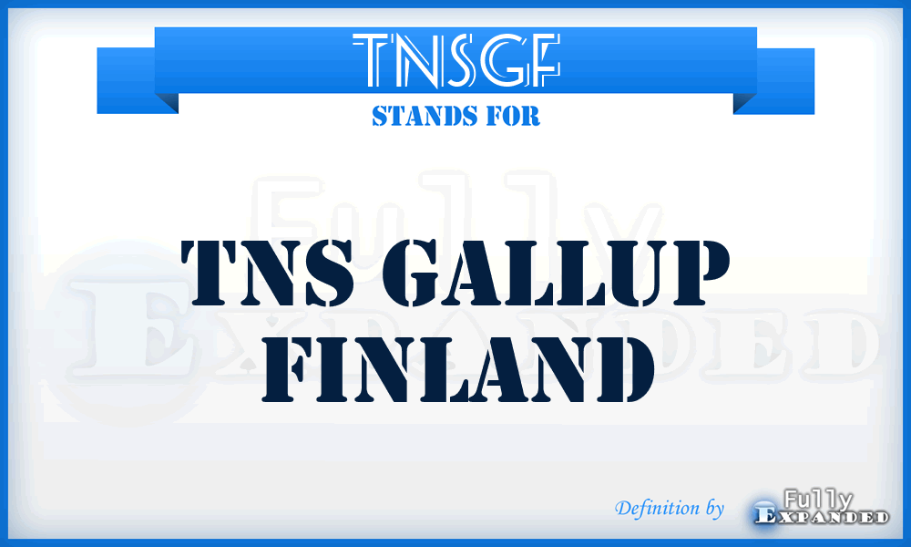TNSGF - TNS Gallup Finland