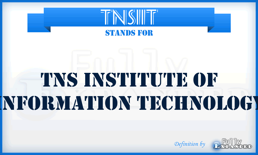 TNSIIT - TNS Institute of Information Technology