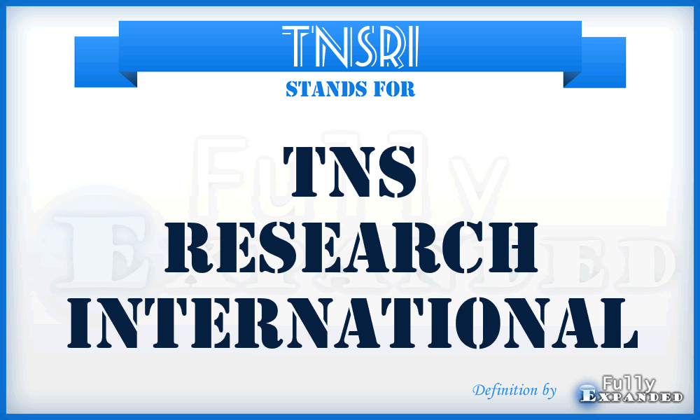 TNSRI - TNS Research International