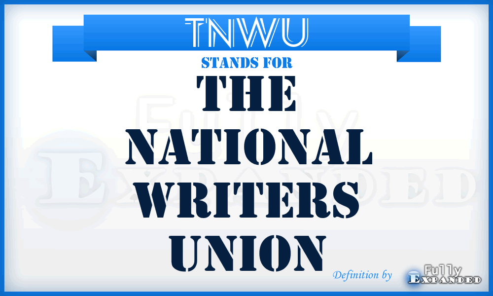 TNWU - The National Writers Union