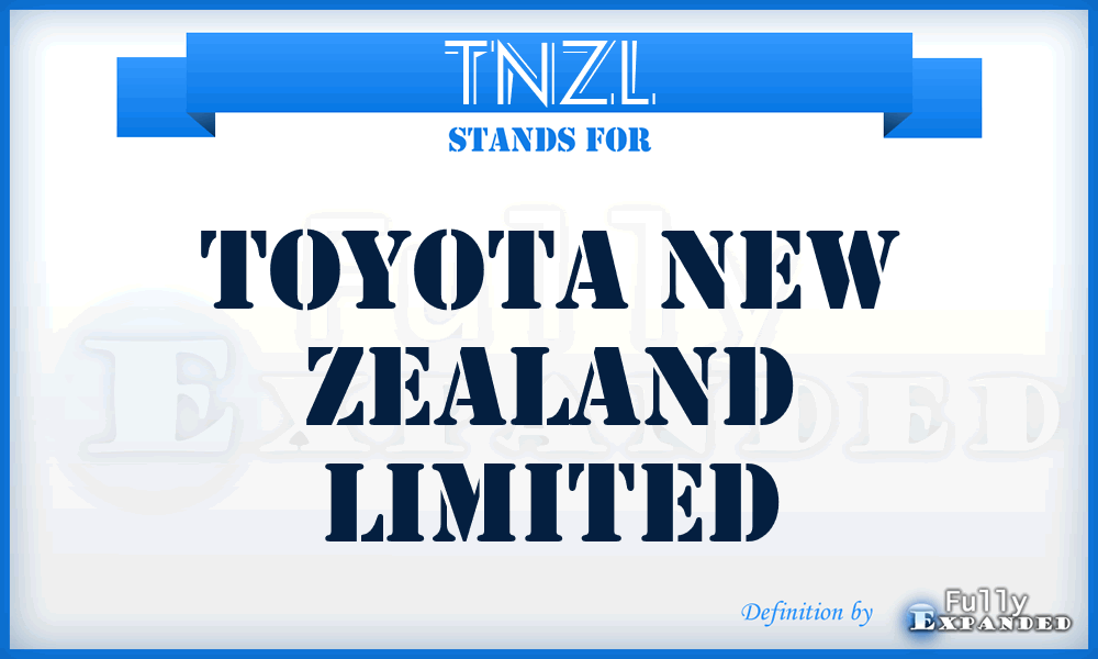 TNZL - Toyota New Zealand Limited