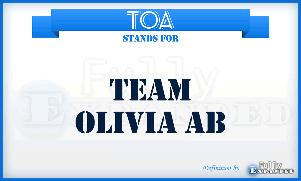 TOA - Team Olivia Ab