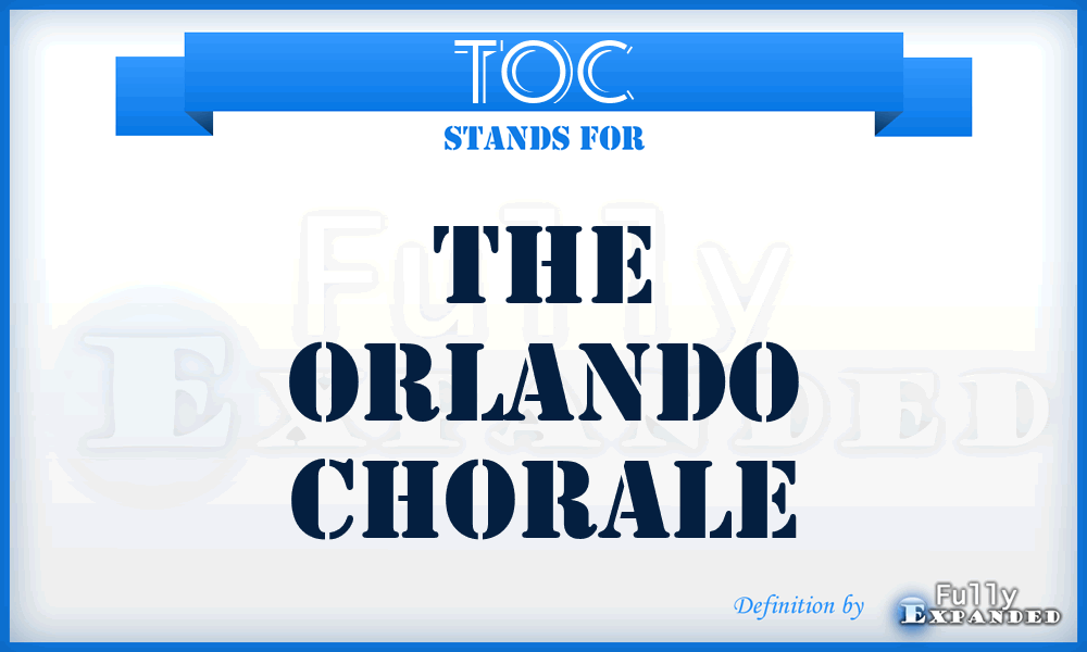 TOC - The Orlando Chorale