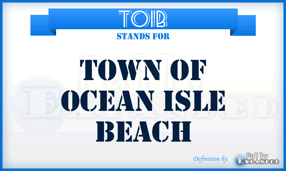 TOIB - Town of Ocean Isle Beach