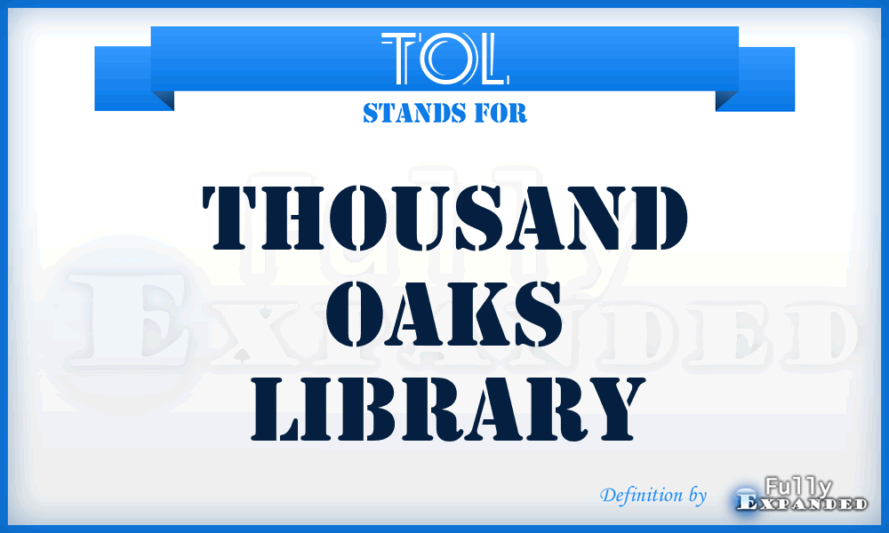 TOL - Thousand Oaks Library