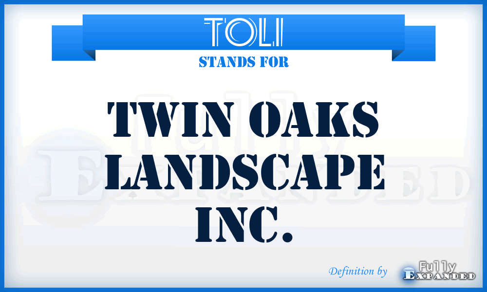 TOLI - Twin Oaks Landscape Inc.