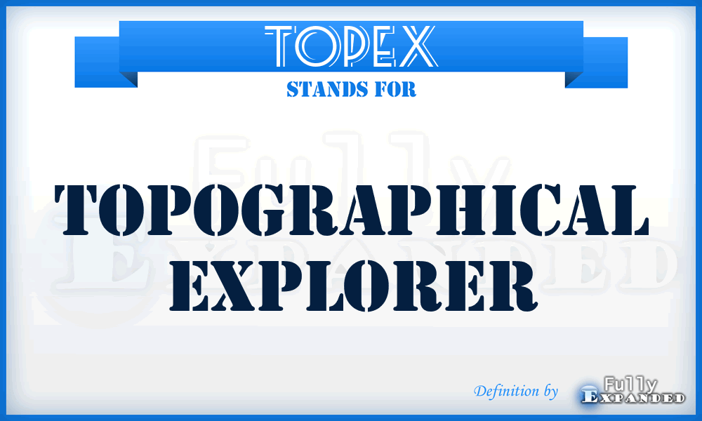 TOPEX - Topographical Explorer