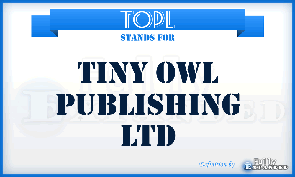 TOPL - Tiny Owl Publishing Ltd