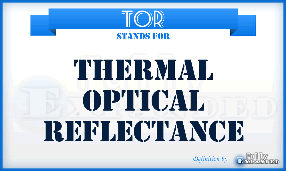 TOR - Thermal Optical Reflectance