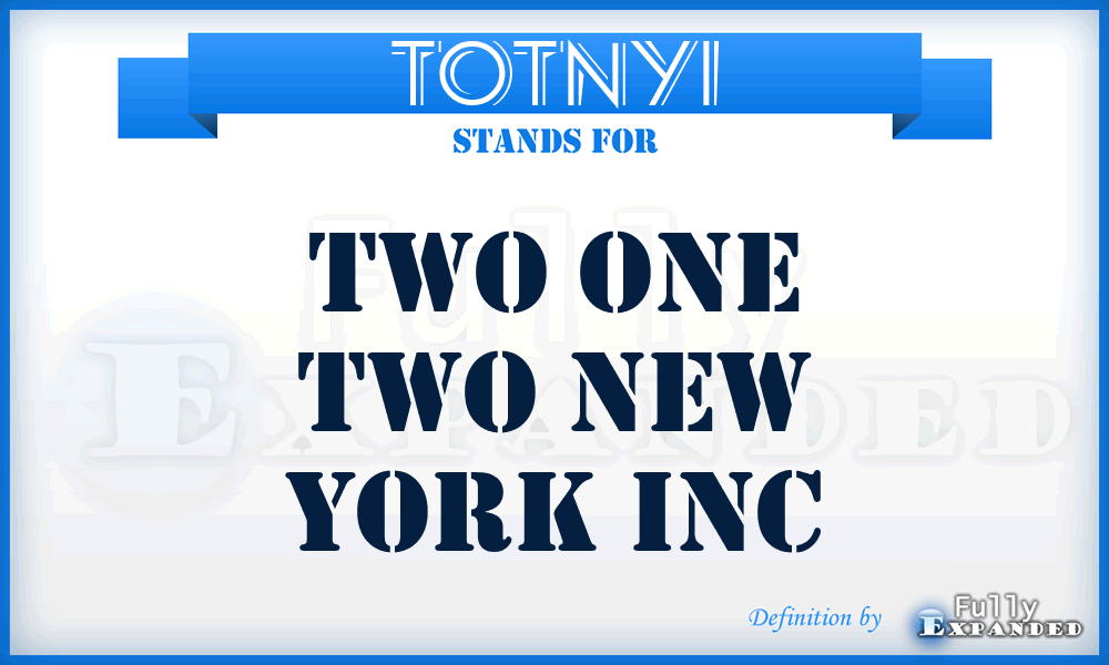 TOTNYI - Two One Two New York Inc