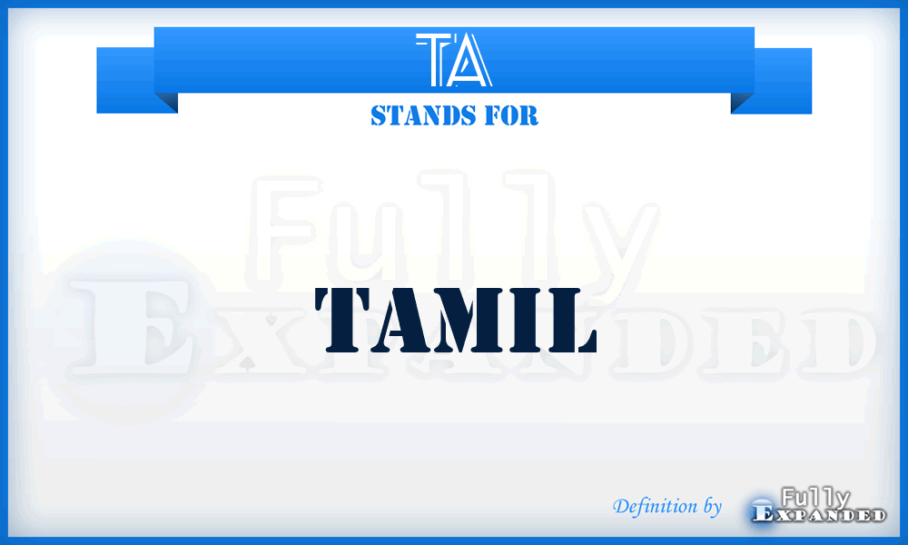 TA - Tamil