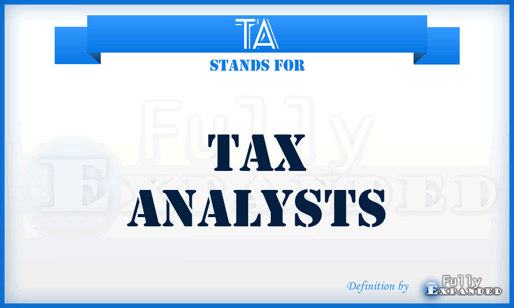 TA - Tax Analysts