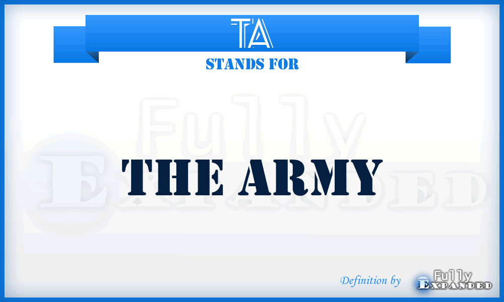 TA - The Army