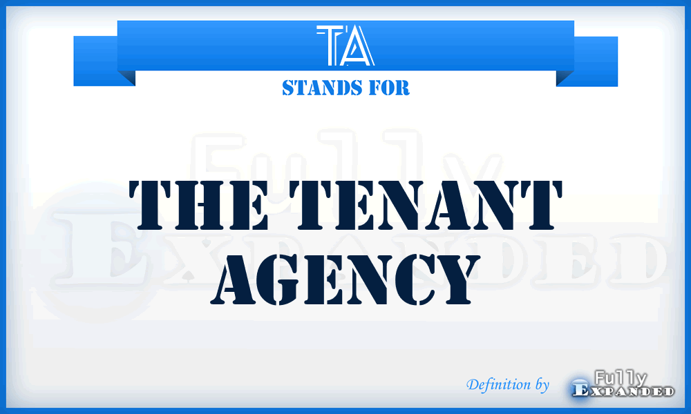 TA - The Tenant Agency