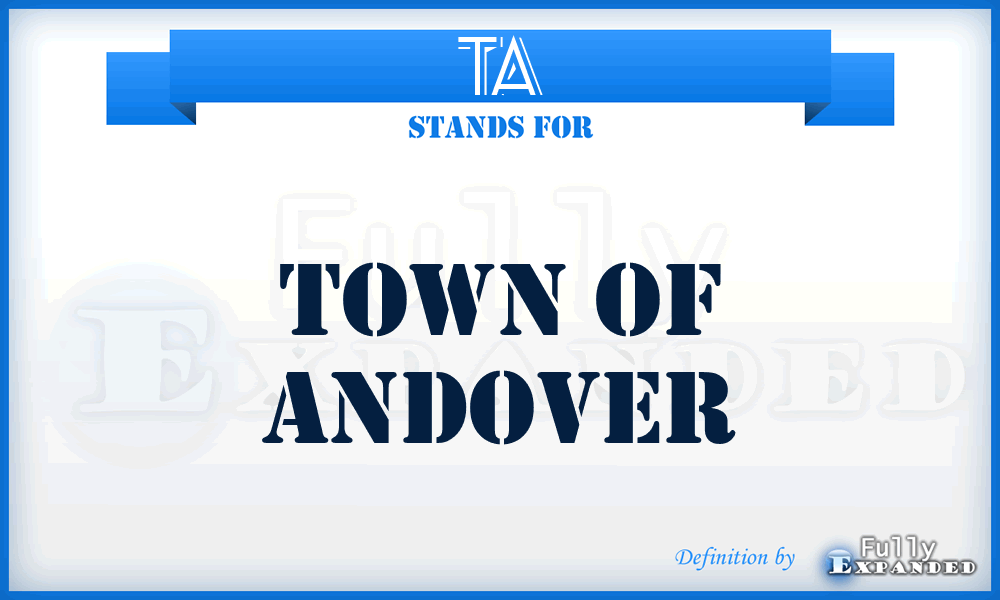 TA - Town of Andover