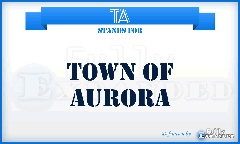 TA - Town of Aurora
