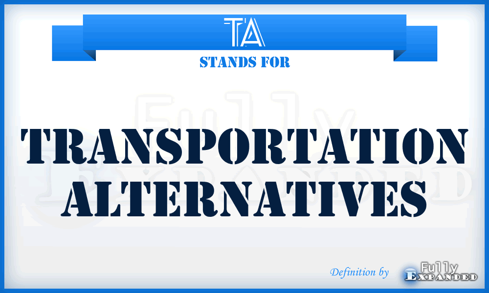TA - Transportation Alternatives