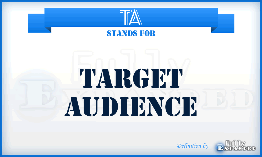 TA - target audience