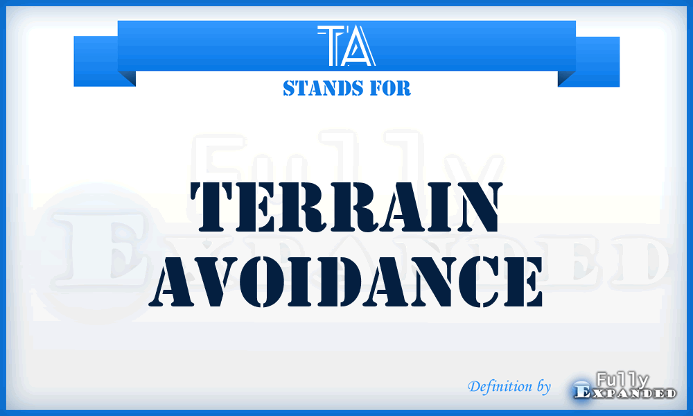 TA - terrain avoidance