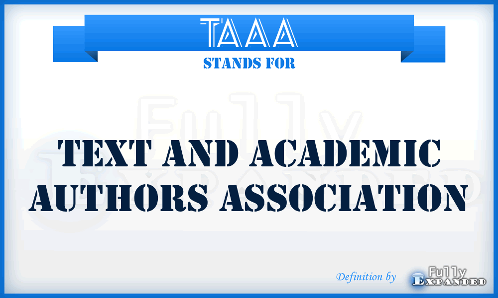 TAAA - Text and Academic Authors Association