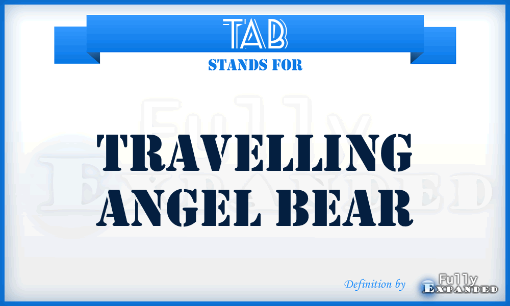 TAB - Travelling Angel Bear