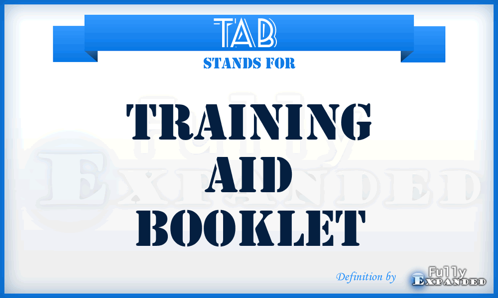 TAB  - training aid booklet