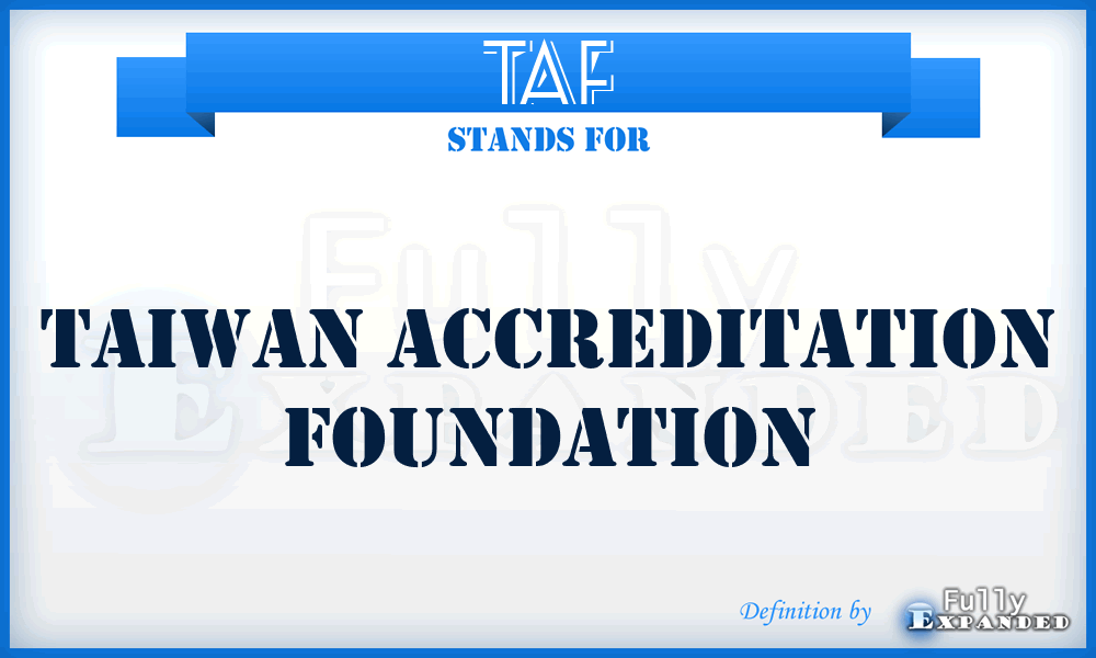TAF - Taiwan Accreditation Foundation