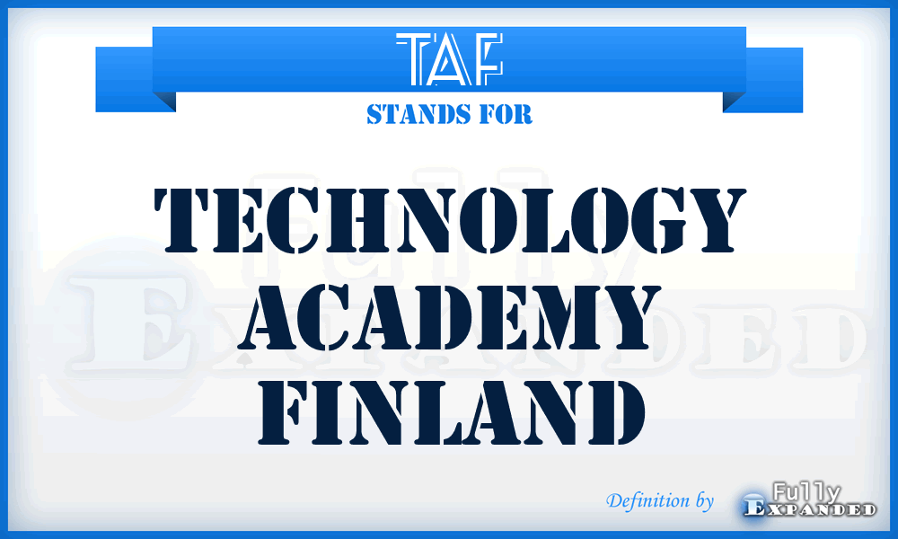 TAF - Technology Academy Finland