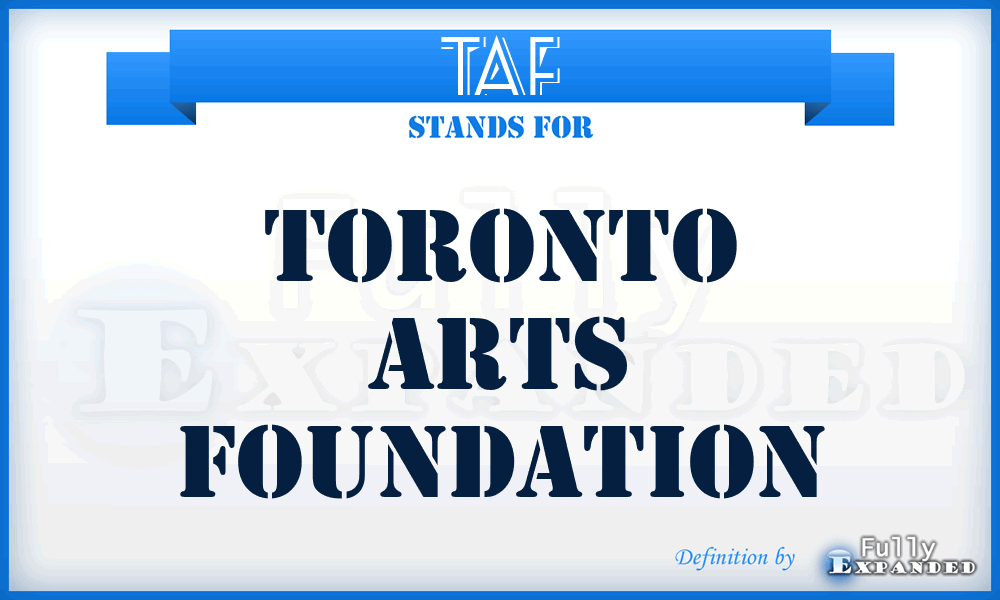 TAF - Toronto Arts Foundation