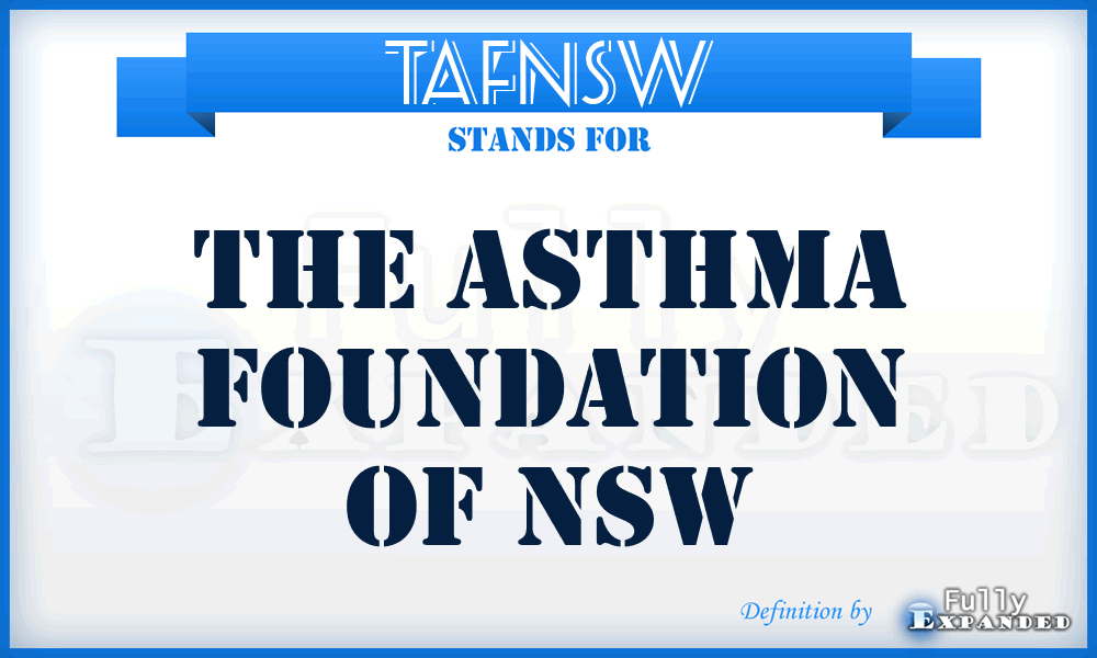 TAFNSW - The Asthma Foundation of NSW