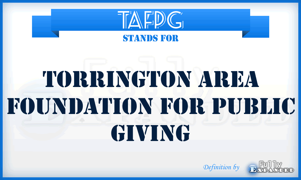 TAFPG - Torrington Area Foundation for Public Giving